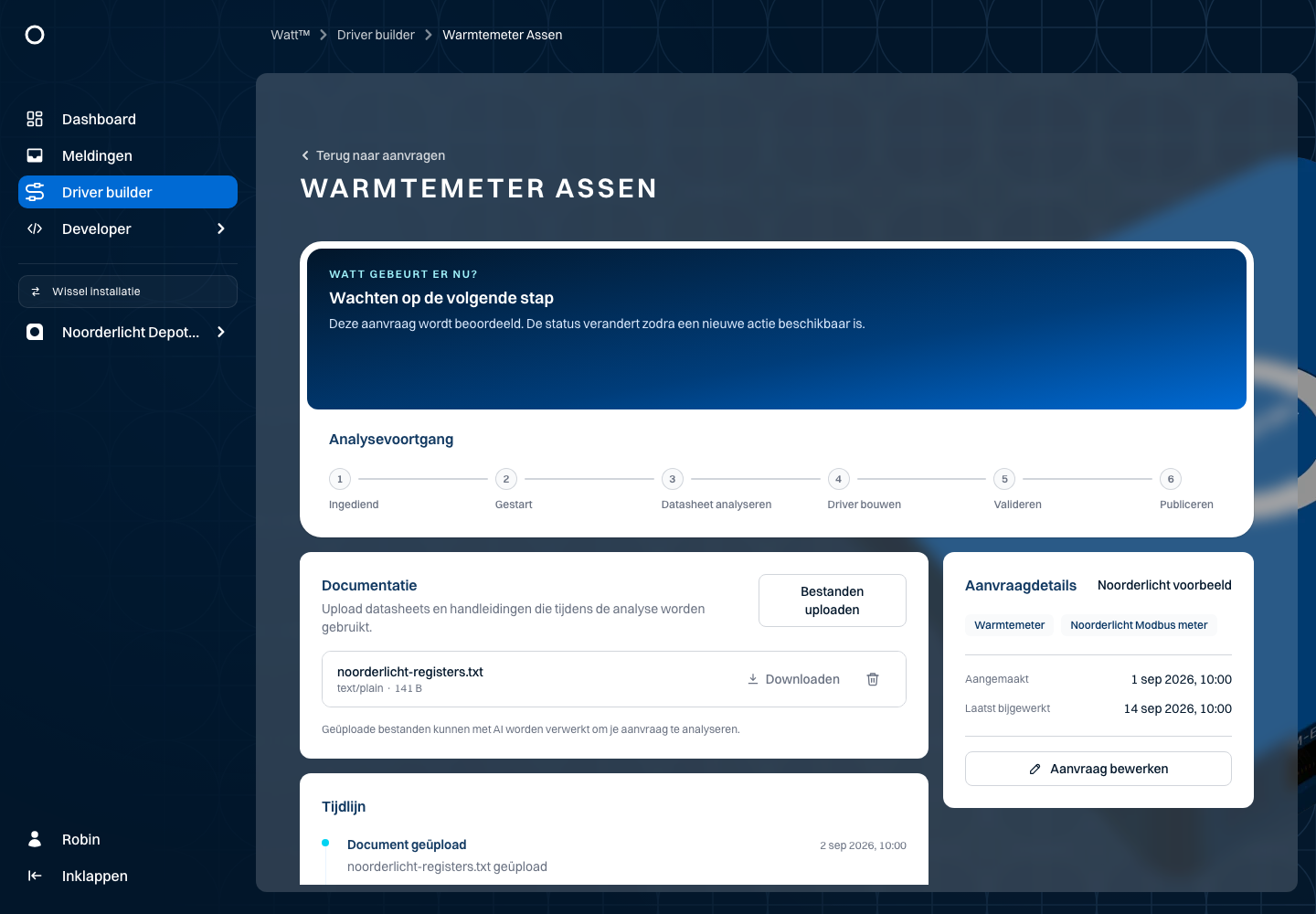 Aanvraag Warmtemeter Assen — Noorderlicht